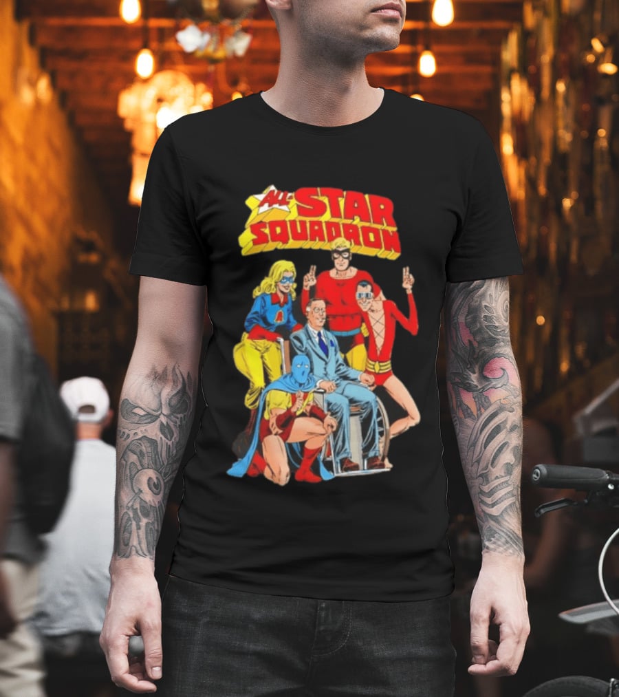 All Star Squadron DC Comics Superhero Team Cover T-Shirt