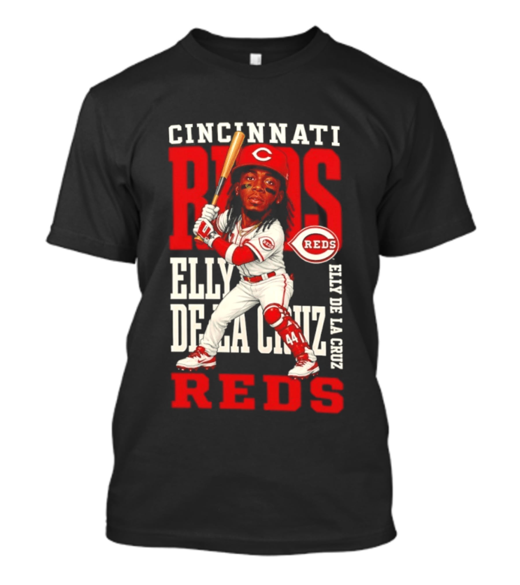 Cincinnati Reds Elly De La Cruz 2026 MLB Season Caricature T-Shirt