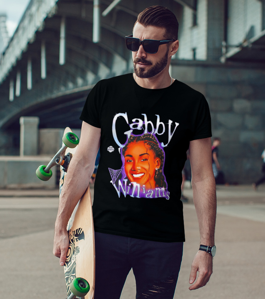 Gabby Williams WNBA Basketball Gabby Williams Text And Sketch T-Shirt