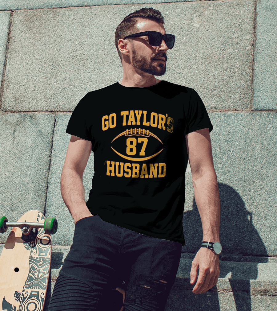 Go Taylor's 87 Husband Football Team Support T-Shirt