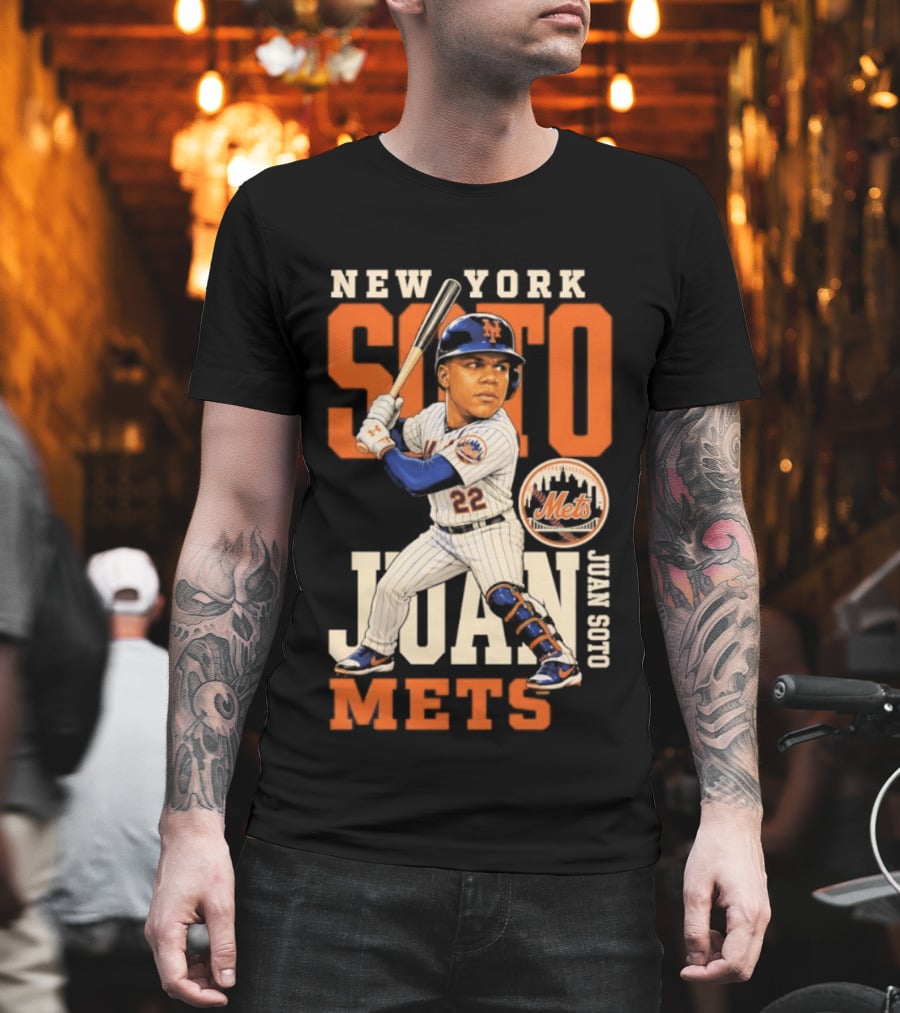 New York Mets Juan Soto 2026 MLB Season Caricature Mets T-Shirt