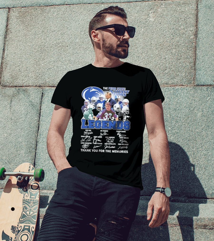 Penn State Nittany Lions Legends Thank You For The Memories Signatures T-Shirt