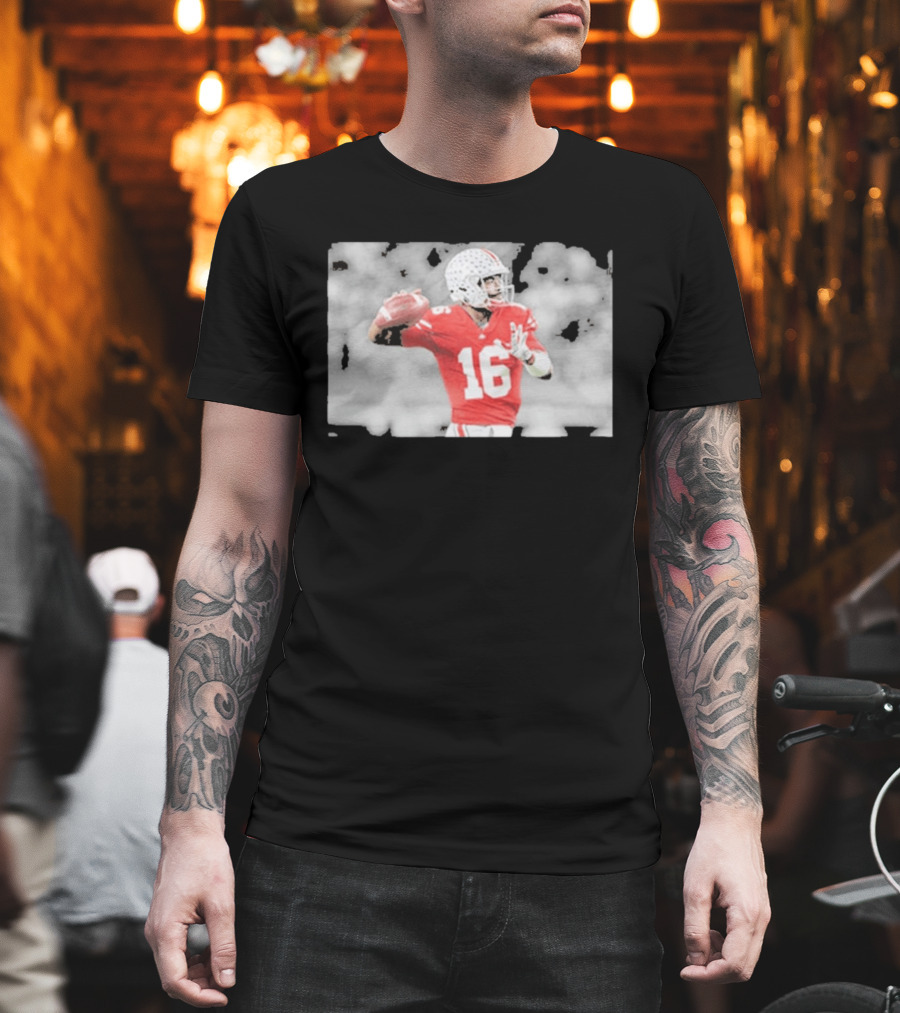 J.T. Barrett Ohio State Buckeyes #16 Football Quarterback Legend T-Shirt