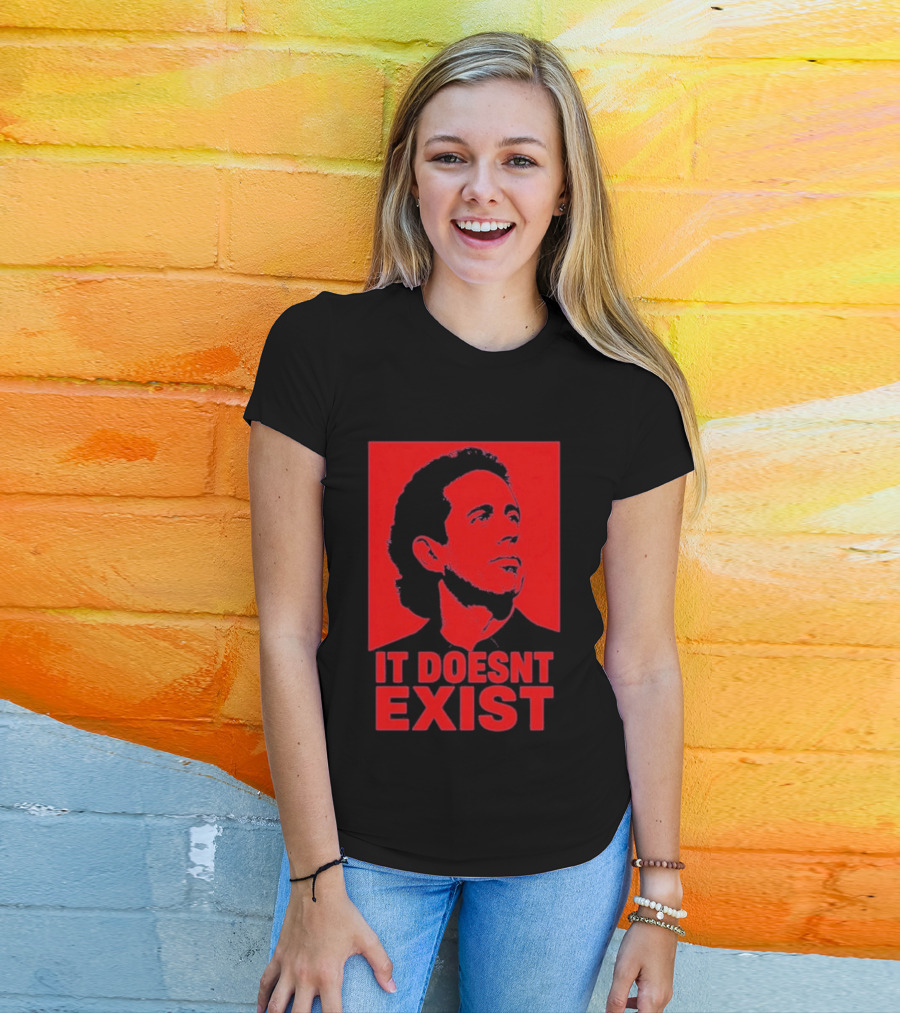 Jerry Seinfeld It Doesn't Exist Bold Red T-Shirt