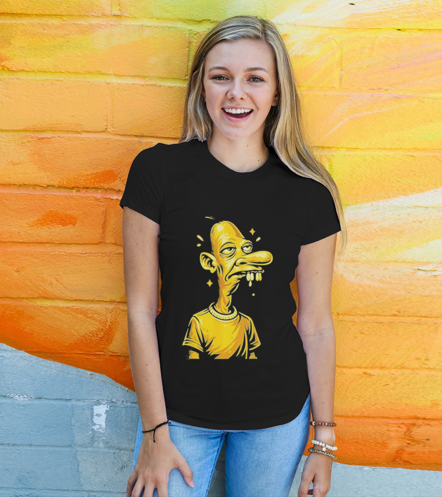 Neegy Manny Gold Statue Cartoon Character Original T-Shirt