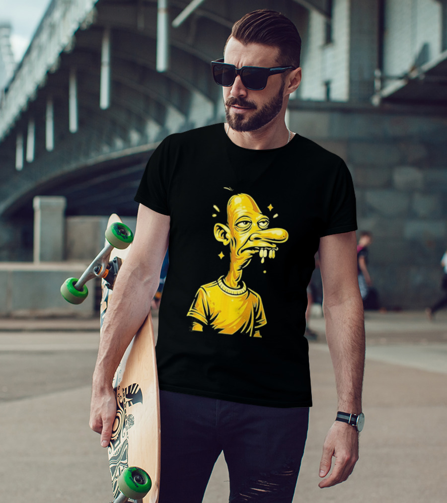 Neegy Manny Gold Statue Cartoon Character Original T-Shirt