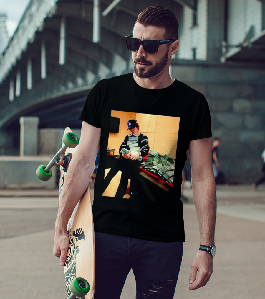 Balenciaga Black Long Sleeve With RALEC And Los Angeles Cap T-Shirt