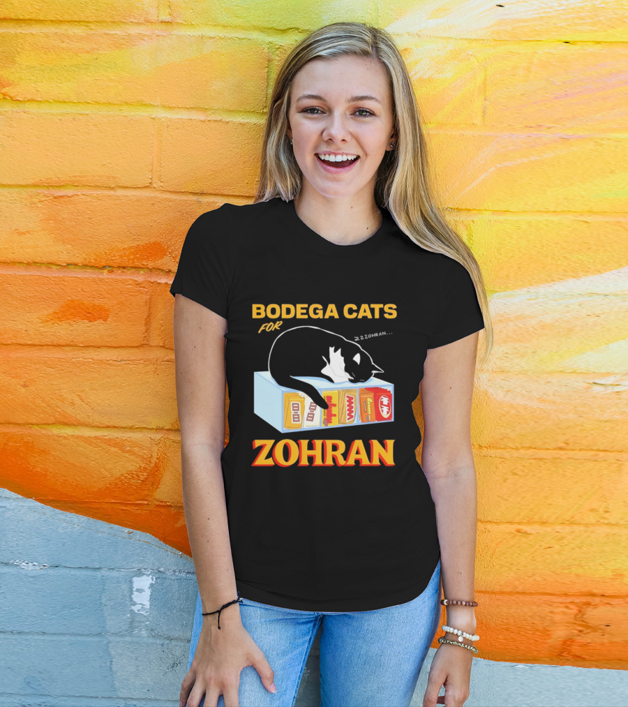 Bodega Cats For Zohran Cat Snack Kitty ZZZohran T-Shirt