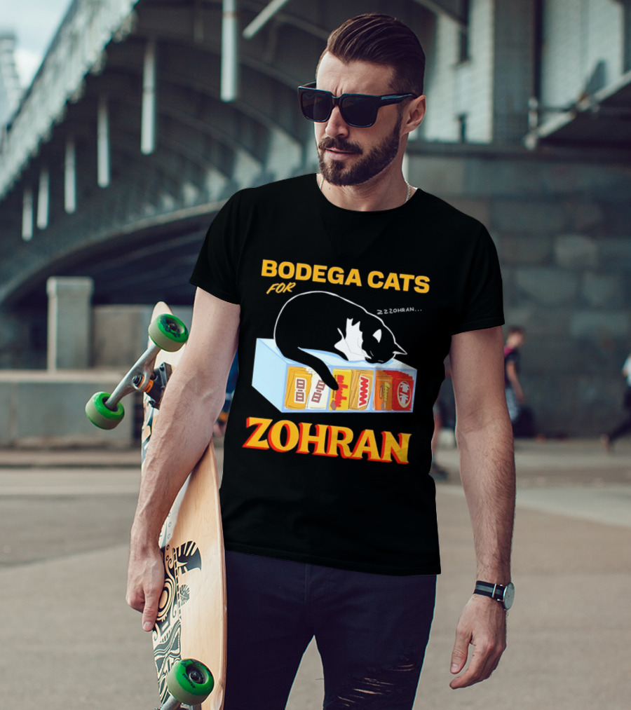Bodega Cats For Zohran Cat Snack Kitty ZZZohran T-Shirt