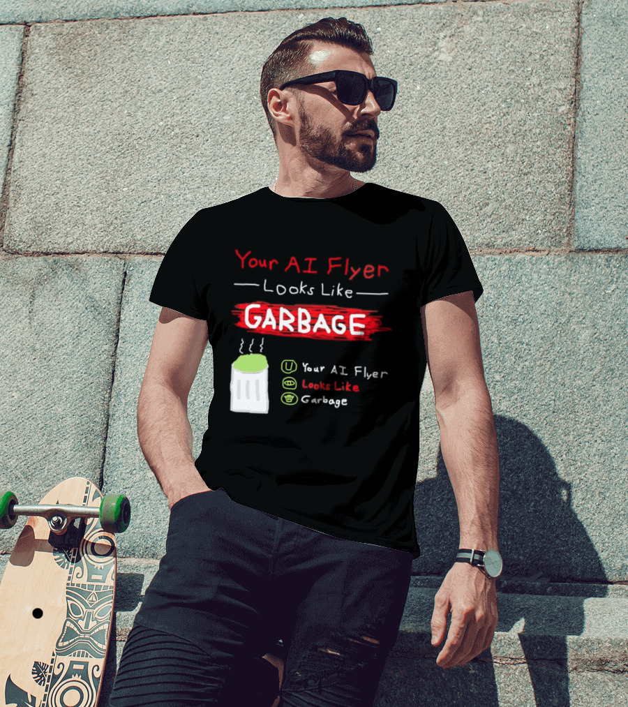 Your AI Flyer Looks Like Garbage Trash Can T-Shirt