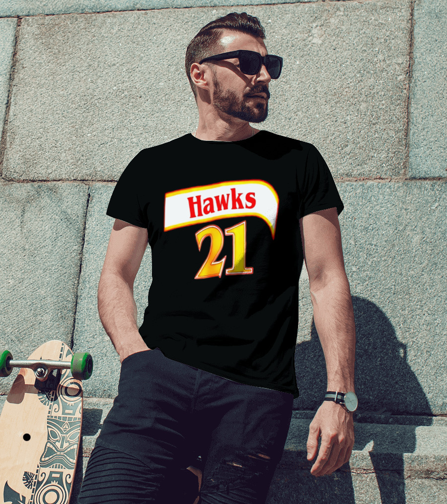 Hawks 21 Basketball Jersey NBA Team Edition T-Shirt