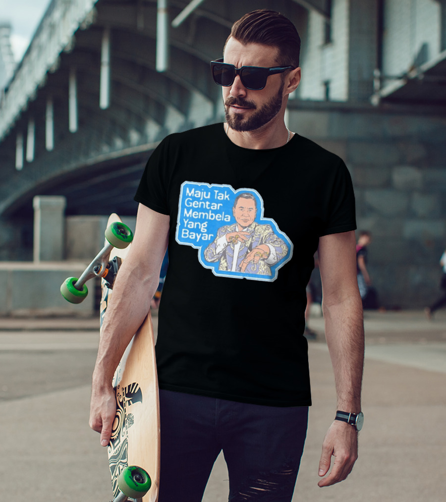 Maju Tak Gentar Membela Yang Bayar Indonesia Iconic Suit Pose T-Shirt