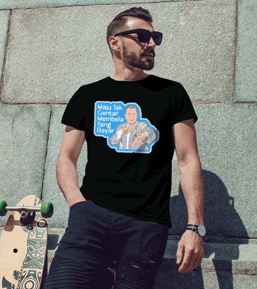 Maju Tak Gentar Membela Yang Bayar Indonesia Iconic Suit Pose T-Shirt
