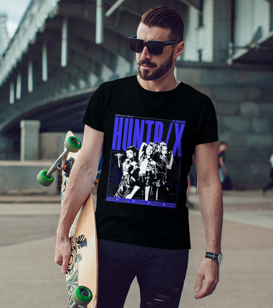 HUNT X World Tour Nira Zoey Rumi Mira Zoe Blue T-Shirt
