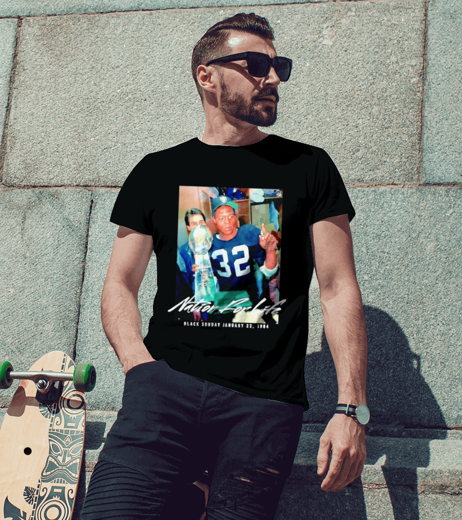 Marcus Allen Nation For Life Black Sunday January 22 1984 T-Shirt