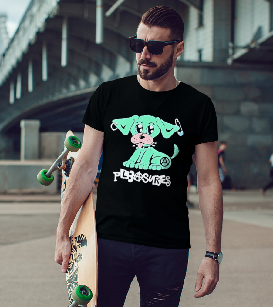 Pleasures Ruff Neon Dog Safety Pin T-Shirt