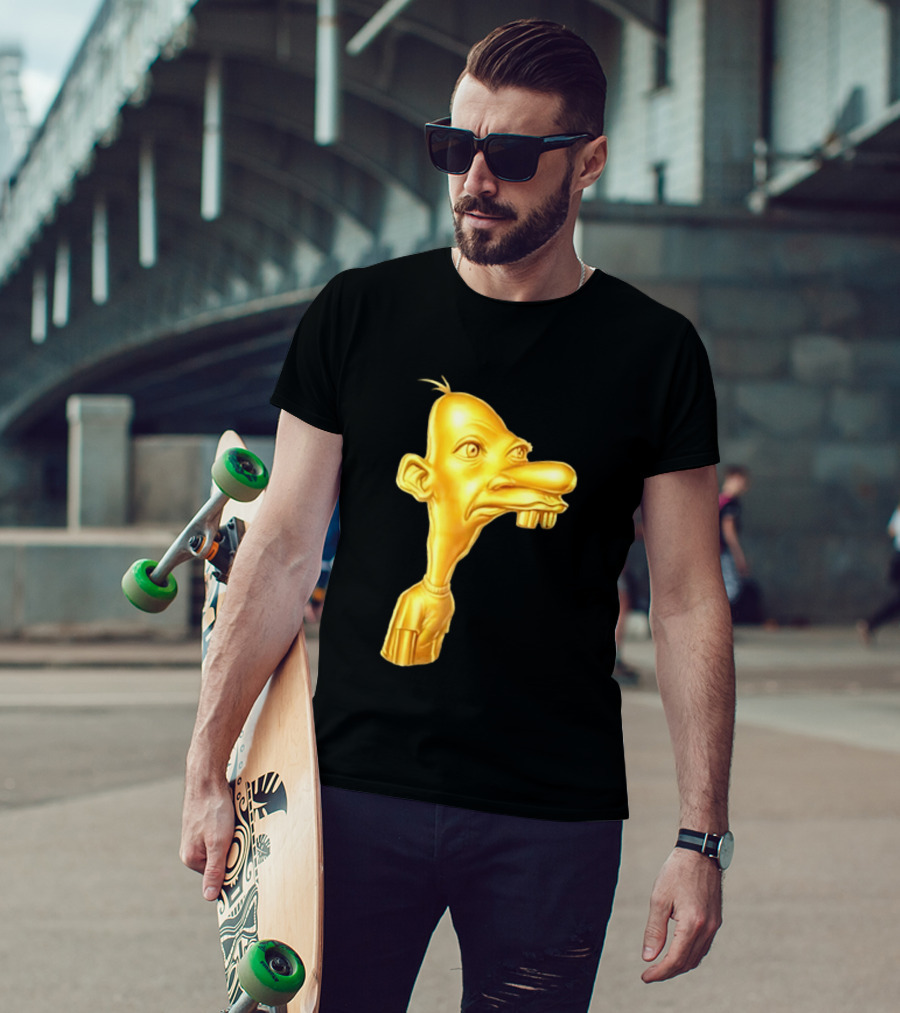 Neegy Meme Cartoon Golden Head T-Shirt