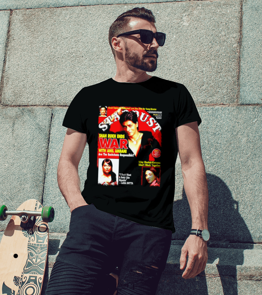Stardust Magazine May 2010 Shah Rukh Khan Anil Ambani War Are Bachchans Responsible Sonam Kapoor Lara Dutta Interview T-Shirt