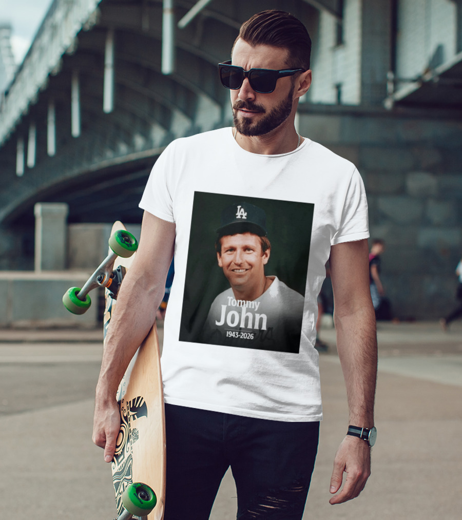 Tommy John 1943 2026 Los Angeles Baseball Memoriam T-Shirt