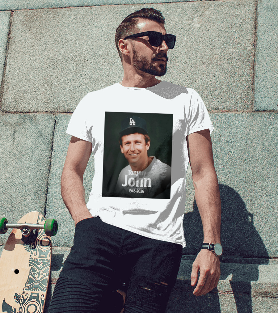 Tommy John 1943 2026 Los Angeles Baseball Memoriam T-Shirt