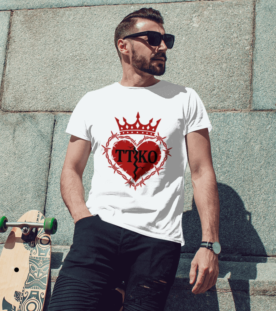 TTKO Broken Heart Crown Barbed Wire T-Shirt