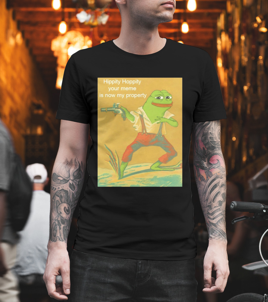 Hippity Hoppity Meme Property Pepe Frog Nostalgia Humor T-Shirt