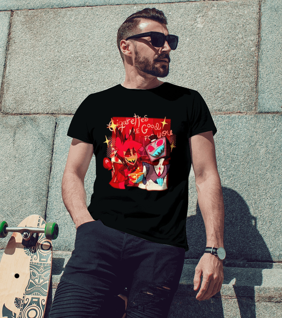 Radiostatic Sparks Duo Cigarettes Are Good For You Sparkling Characters T-Shirt