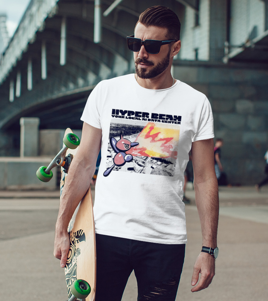Porygon Hyper Beam Your Local AI Data Center Explosion T-Shirt