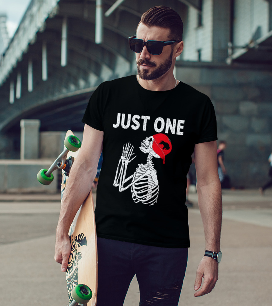 Buffalo Bills Just One Skeleton In Red Cap T-Shirt