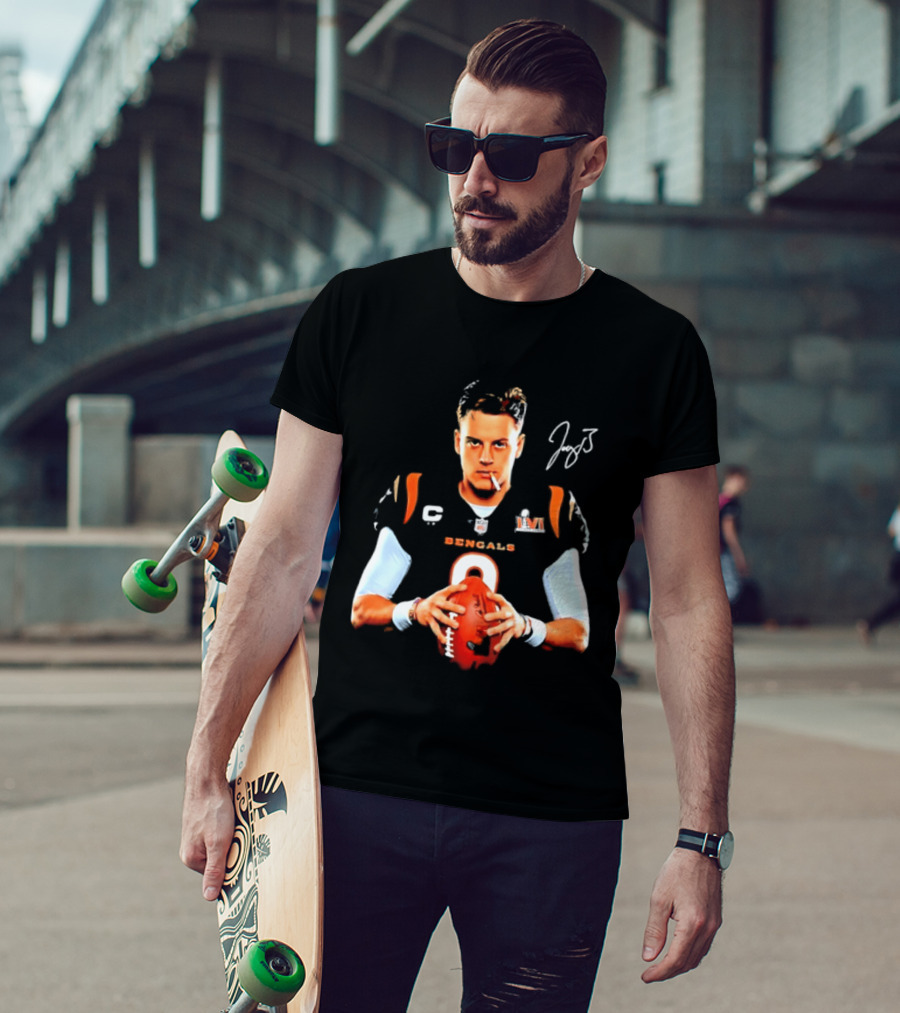 Cincinnati Bengals Joe Burrow Smoking Joey B Signature T-Shirt