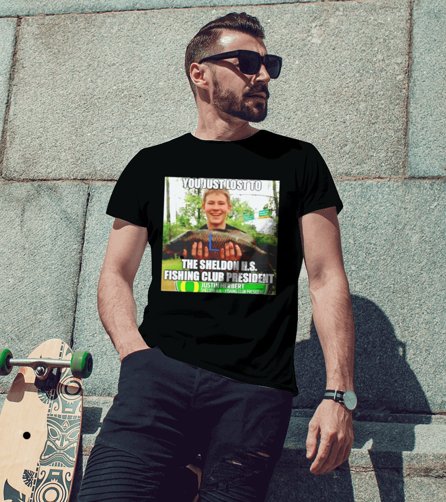 You Just Lost To Justin Hebert Sheldon H.s. Fishing Club President T-Shirt