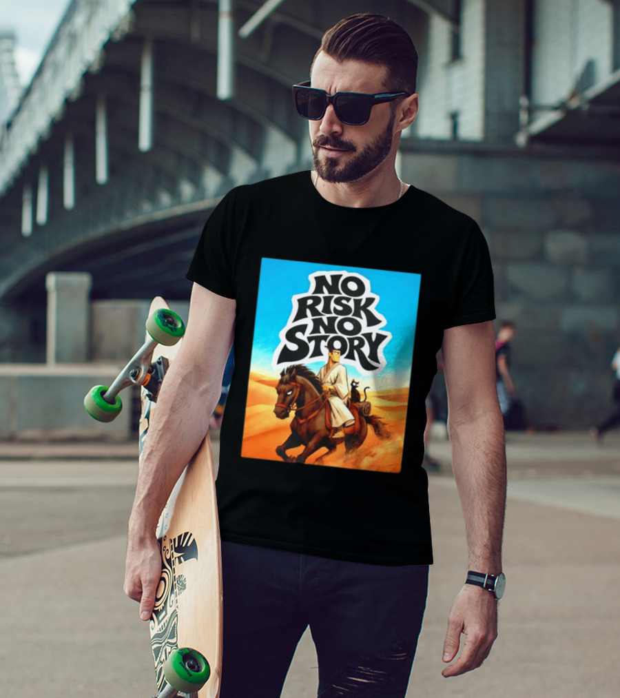 No Risk No Story Samurai Jack Cartoon Network Desert Adventure T-Shirt