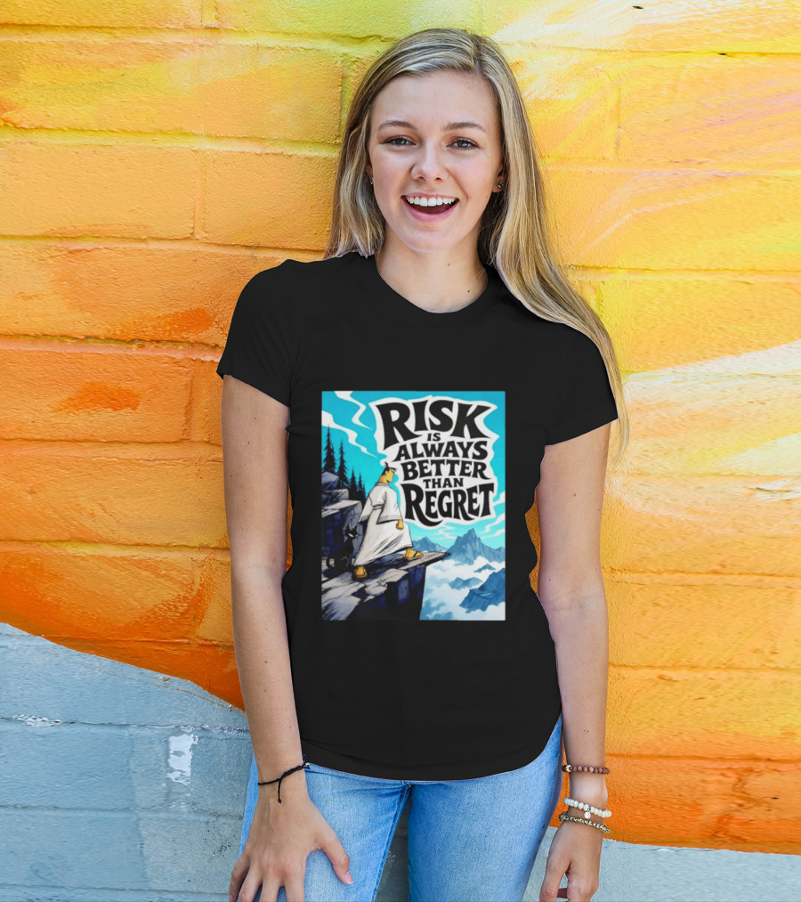 Samurai Jack Risk Is Always Better Than Regret Mountain Scene T-Shirt
