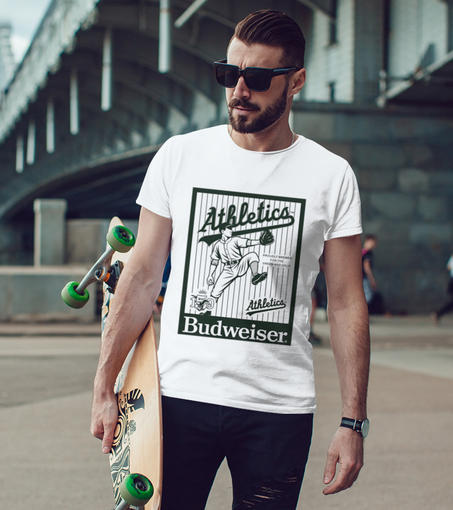 Athletics Baseball Budweiser 150 Years Celebration T-Shirt