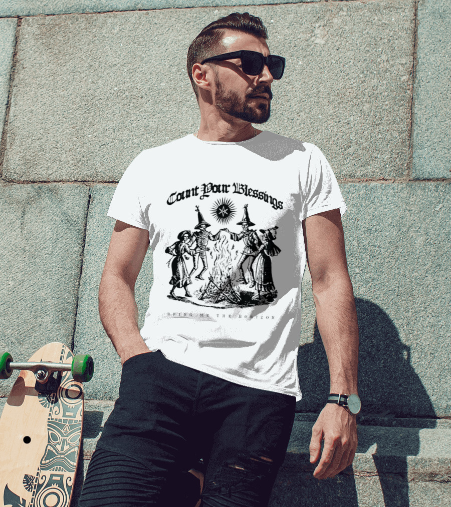 Count Your Blessings Bring Me The Horizon Witchy Ritual Circle T-Shirt