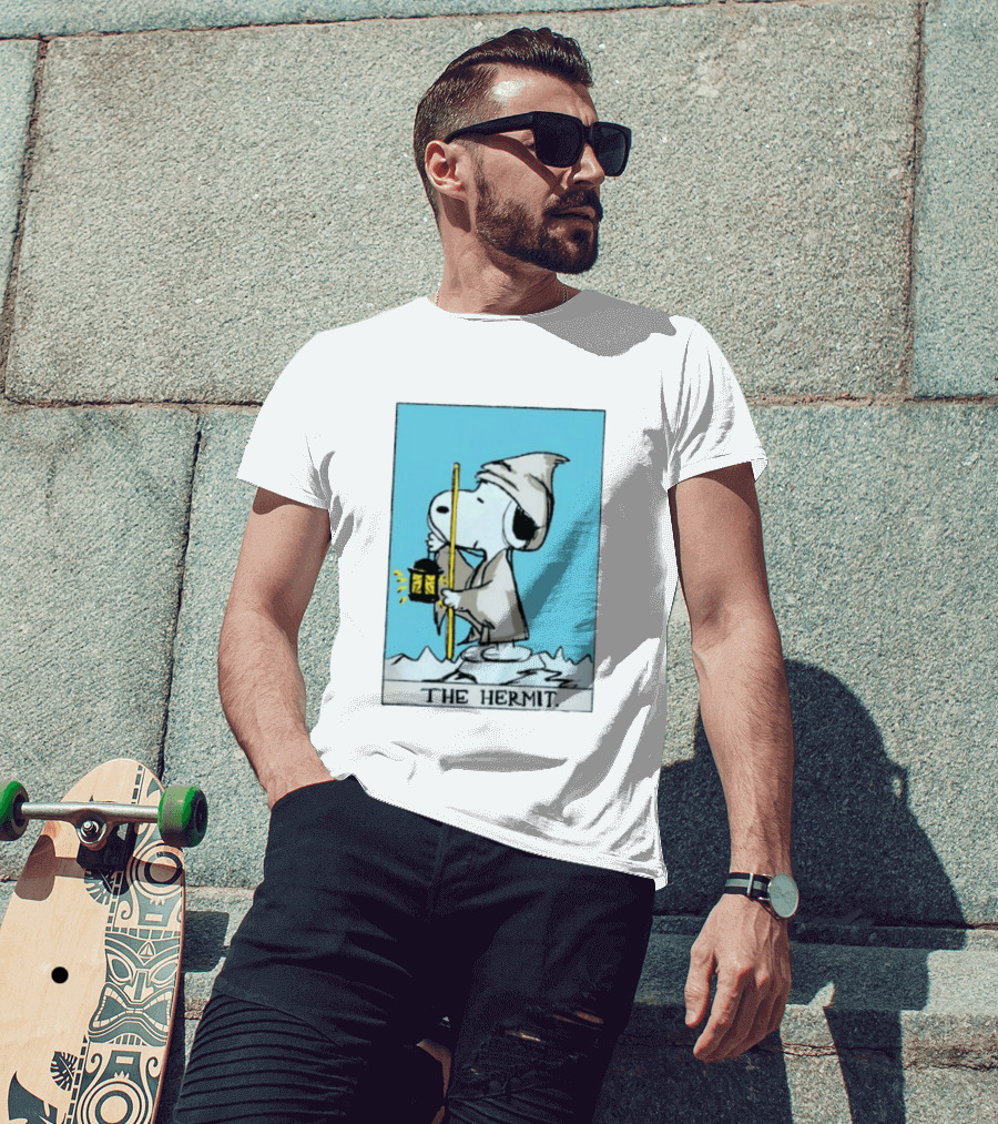 Snoopy The Hermit Tarot Peanuts Charlie Brown T-Shirt