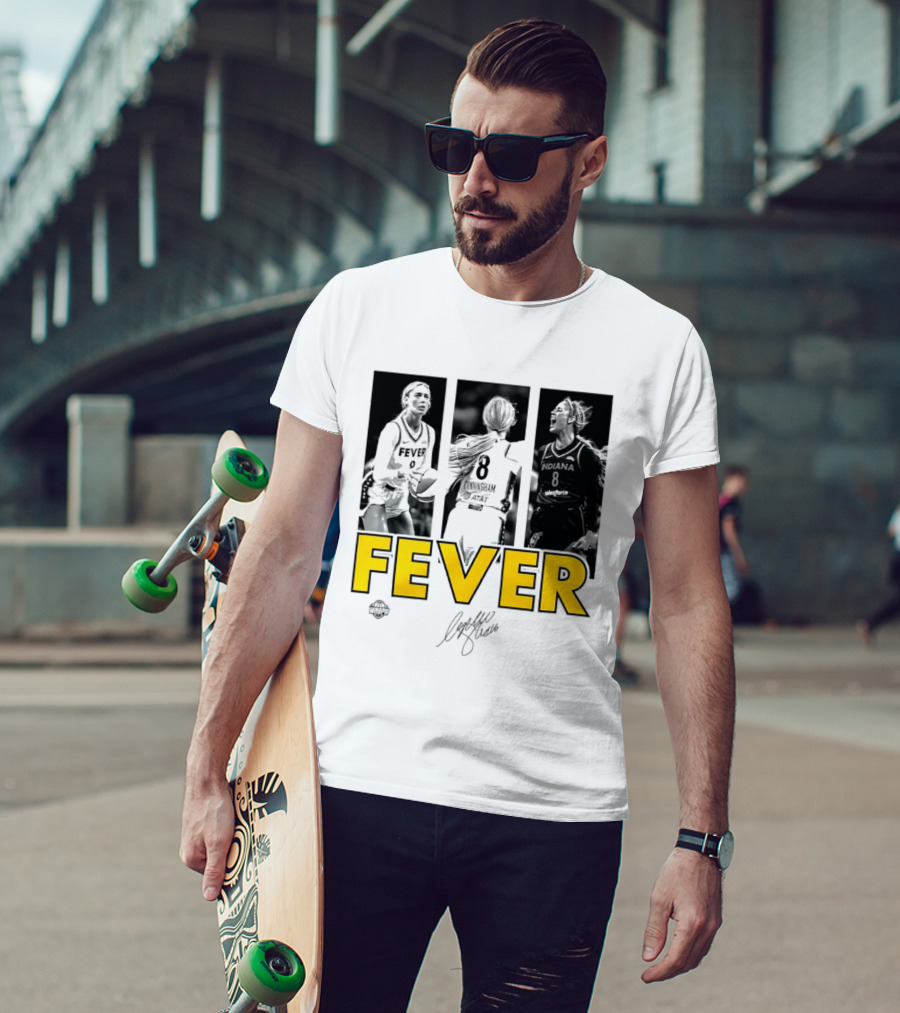 Sophie Cunningham Indiana Fever 8 Signature WNBA Player Collage T-Shirt