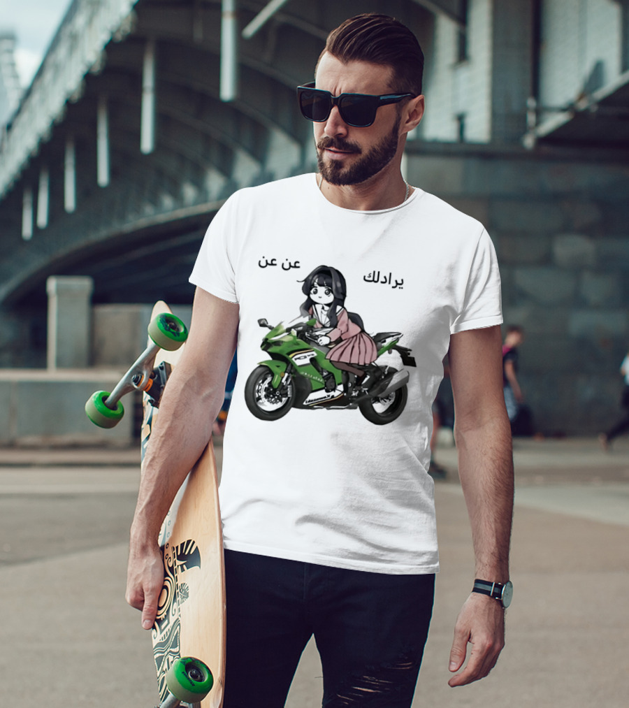 Kawaguri Kaoru Hana Kawasaki Anime Motorcycle Girl YZX 10R T-Shirt