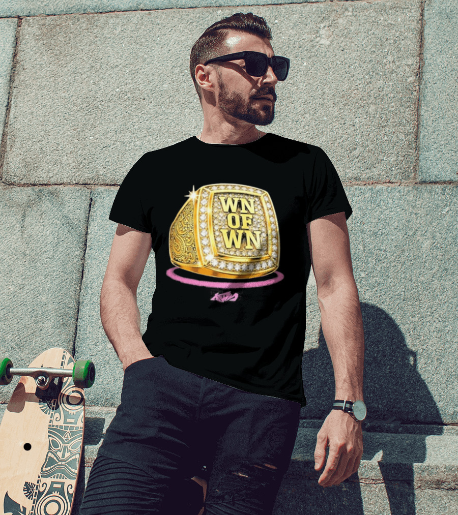 WN OF WIN Championship Gold Ring With Diamonds T-Shirt