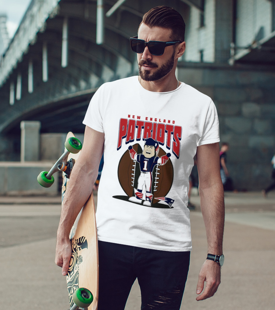 New England Patriots Pat Patriot Mania 2026 Football T-Shirt