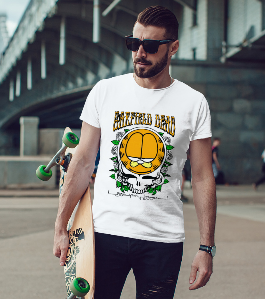 Garfield Dead Steal Your Lasagna Grateful Mashup T-Shirt