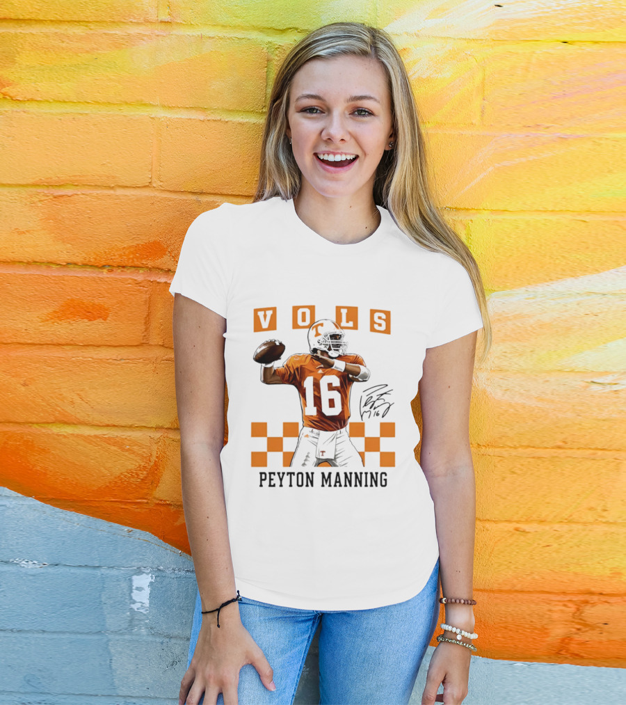 Peyton Manning 16 Vols Tennessee Football Player T-Shirt