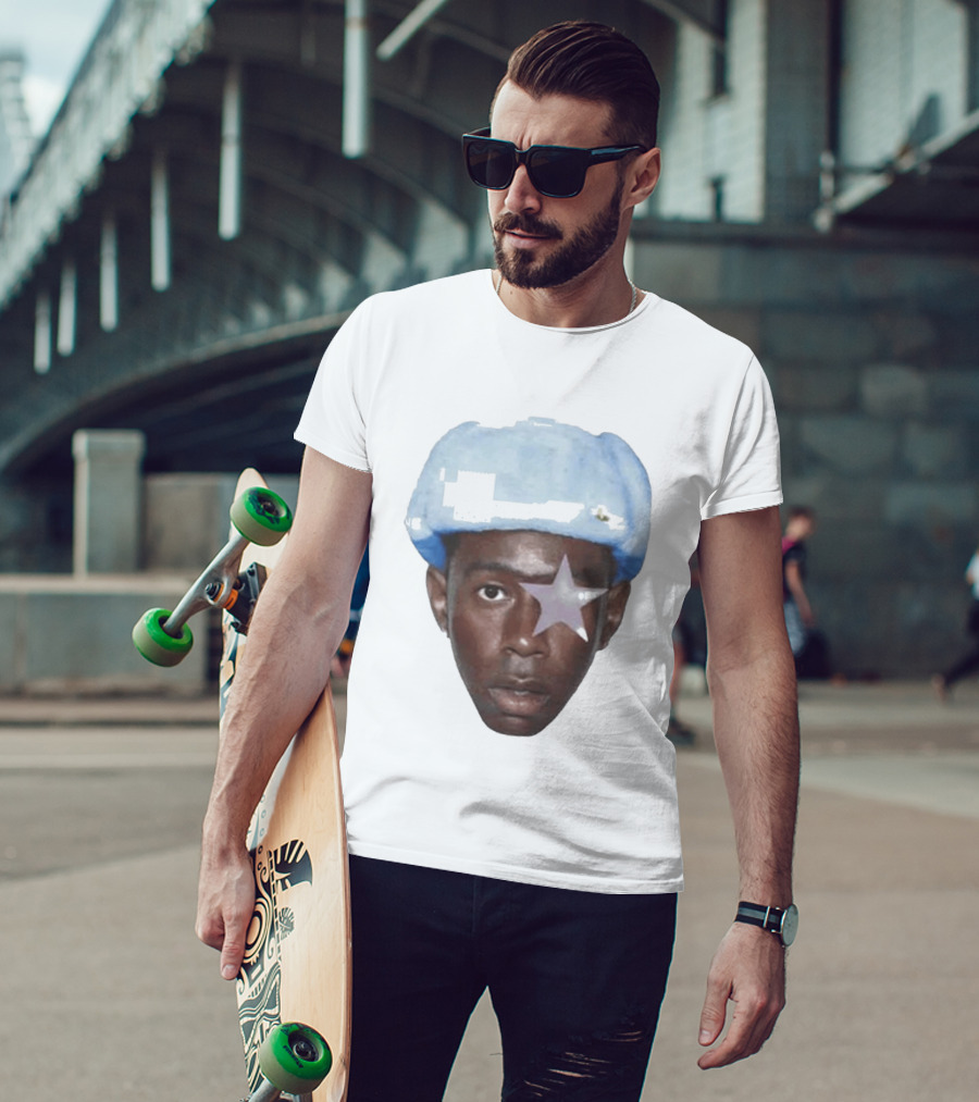 Tyler The Creator Starboy Surreal Blue Hat Star Eye T-Shirt