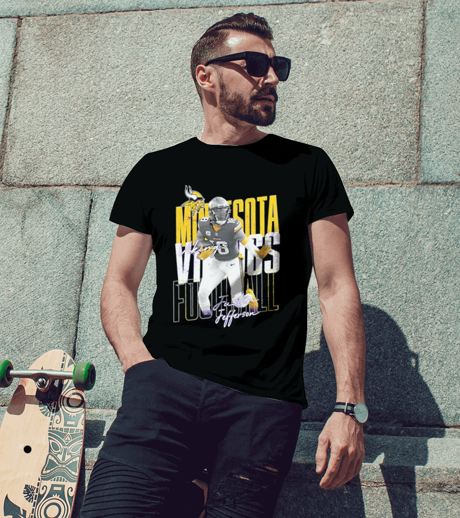Minnesota Vikings Football Legends Justin Jefferson Iconic 18 T-Shirt