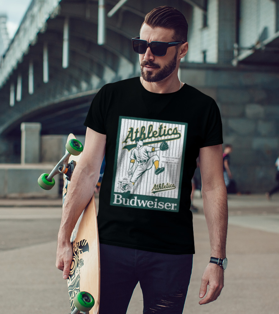 Athletics Budweiser 150th Anniversary Proudly Brewed For The Green And Gold T-Shirt