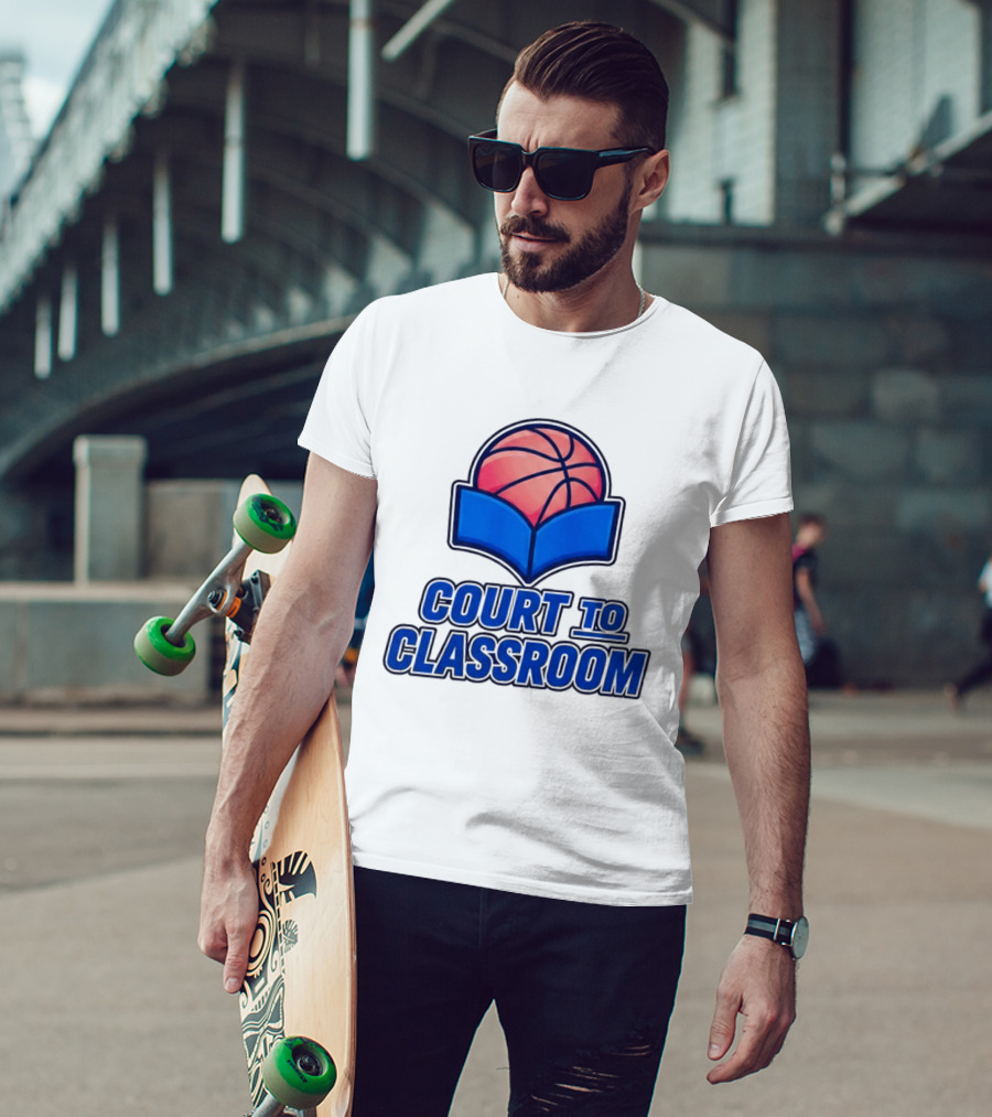 Morez Johnson Jr Court To Classroom Basketball And Education T-Shirt