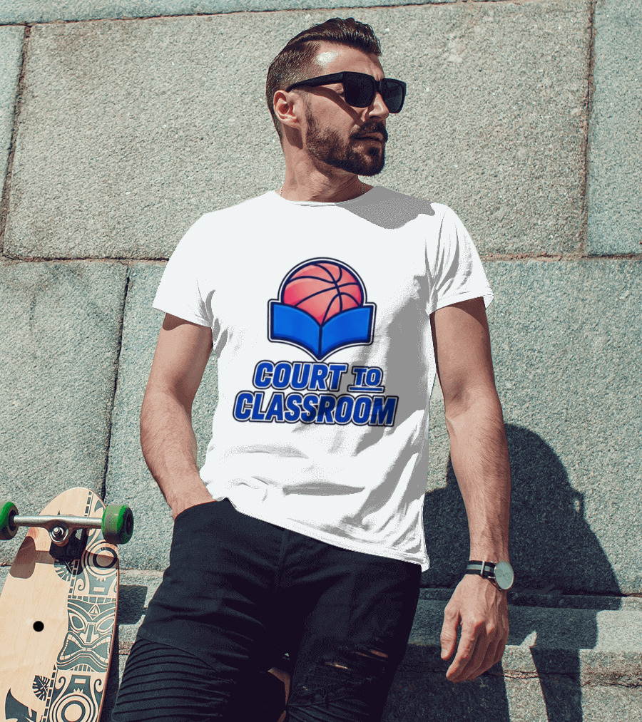 Morez Johnson Jr Court To Classroom Basketball And Education T-Shirt