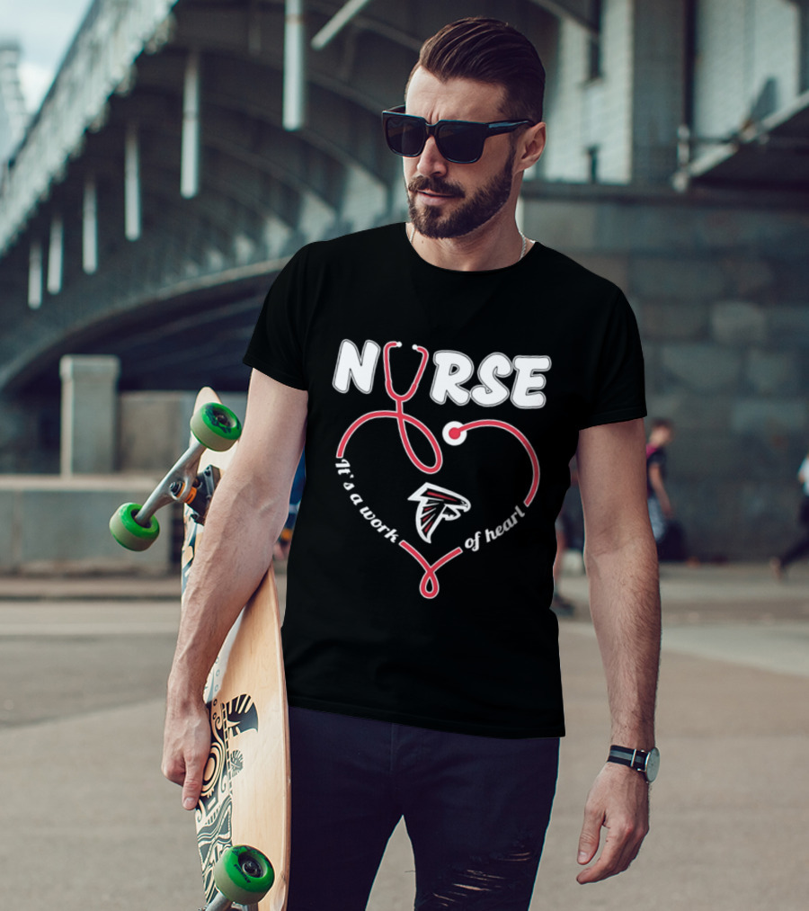Nurse It's A Work Of Heart Atlanta Falcons 2026 T-Shirt