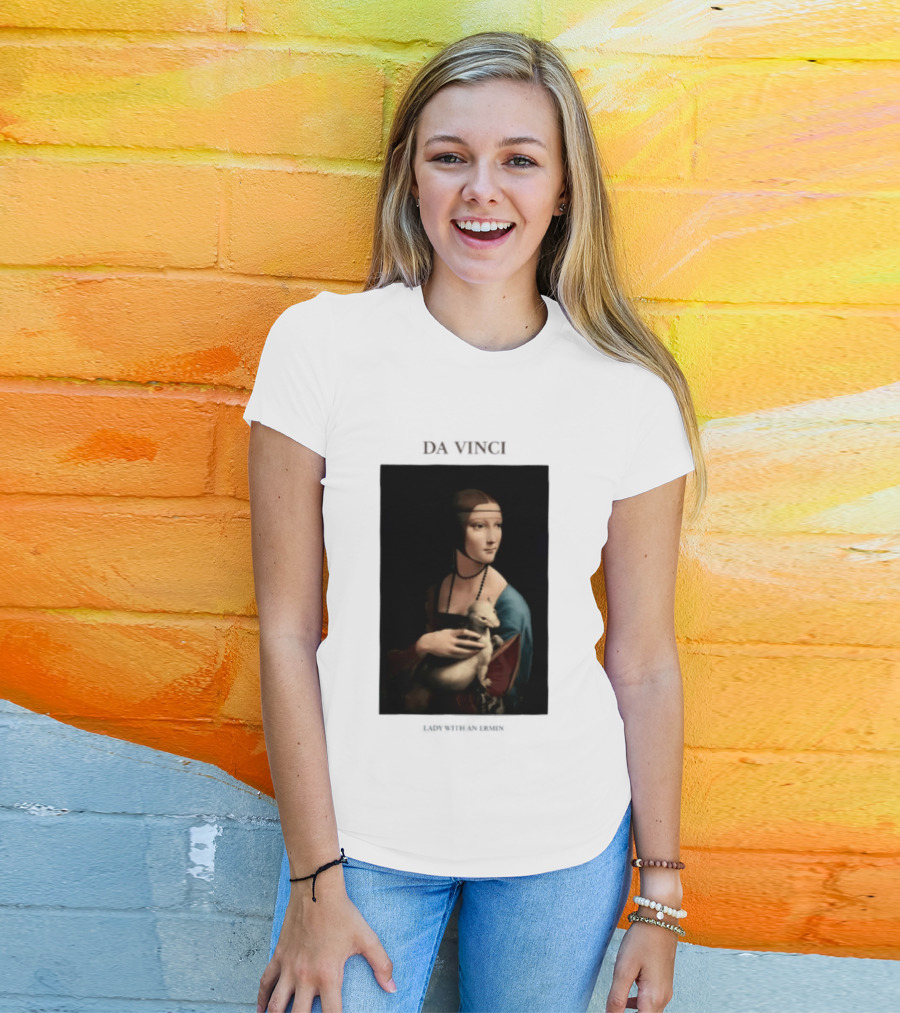 Lady With An Ermine Leonardo Da Vinci Painting Da Vinci T-Shirt