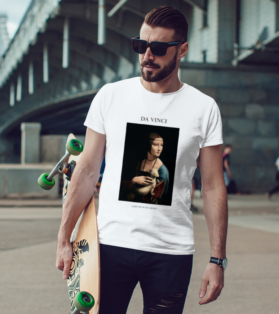 Lady With An Ermine Leonardo Da Vinci Painting Da Vinci T-Shirt